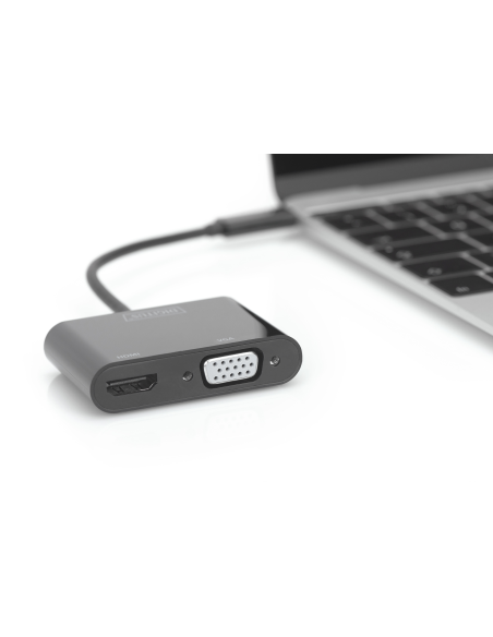 
DA-70858 DIGITUS - Adaptador USB C a HDMI y VGA 0.15 metros  Digitus