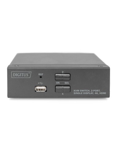 
DS-12870 DIGITUS - Conmutador KVM  2 puertos HDMI-USB-Audio-HUB USB 2.0 Digitus