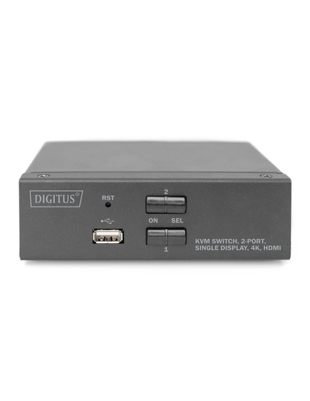 
DS-12870 DIGITUS - Conmutador KVM  2 puertos HDMI-USB-Audio-HUB USB 2.0 Digitus