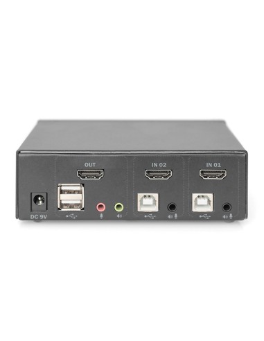
DS-12870 DIGITUS - Conmutador KVM  2 puertos HDMI-USB-Audio-HUB USB 2.0 Digitus