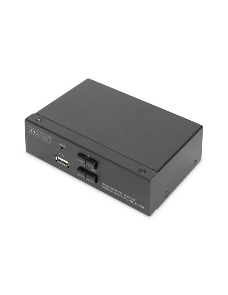
DS-12870 DIGITUS - Conmutador KVM  2 puertos HDMI-USB-Audio-HUB USB 2.0 Digitus
