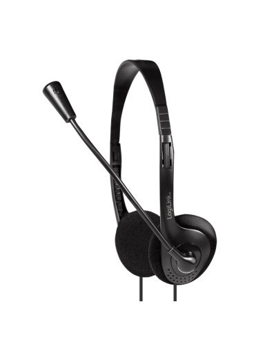
HS0055 LOGILINK - Auricular Stereo Con Microfono Negro Logilink
