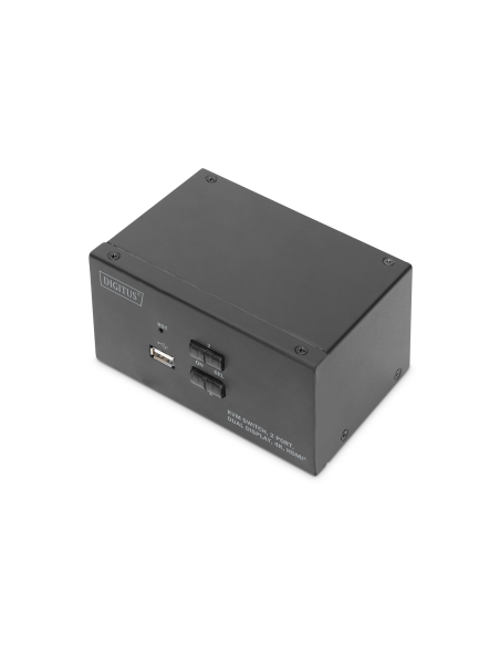 
DS-12860 DIGITUS - Conmutador KVM  2 prt. HDMI 4K Doble Pantalla USB 2.0 