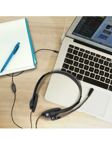 
HS0055 LOGILINK - Auricular Stereo Con Microfono Negro Logilink