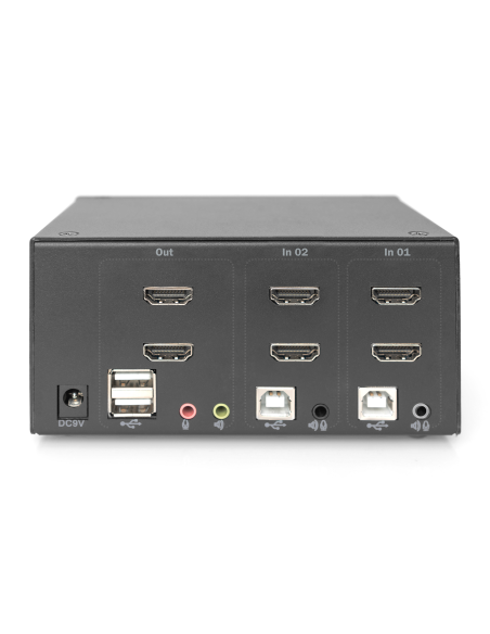 
DS-12860 DIGITUS - Conmutador KVM  2 prt. HDMI 4K Doble Pantalla USB 2.0 