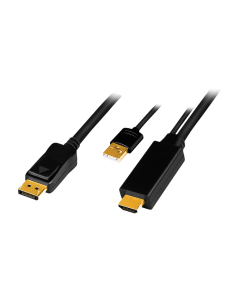 
CH0090 LOGILINK - Cable Adaptador HDMI A 1.4 a DisplayPort 1.2 4K 30Hz 1m 2