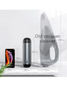 
CRXCQ01-0S Aspiradora de Mano, 4000PA Potente Aspiradora de Mano Inalámbrica 2