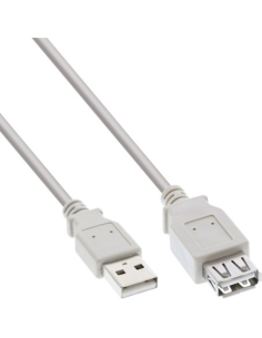 
34605X Cable alargador USB 2.0 de  5.00 m tipo A Macho a Hembra Beige
