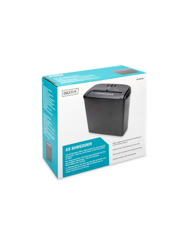
DA-81606 DIGITUS - Destructora de papel, X5, 5 hojas, corte en partículas