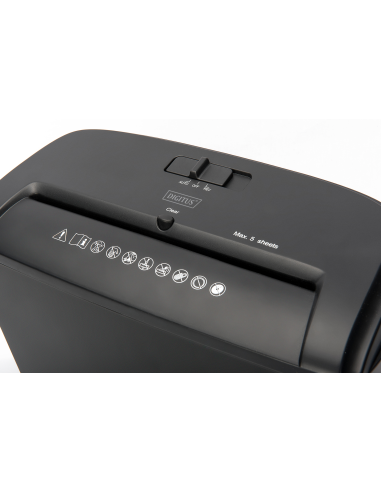 DA-81606 DIGITUS - Destructora de papel, X5, 5 hojas, corte en partículas