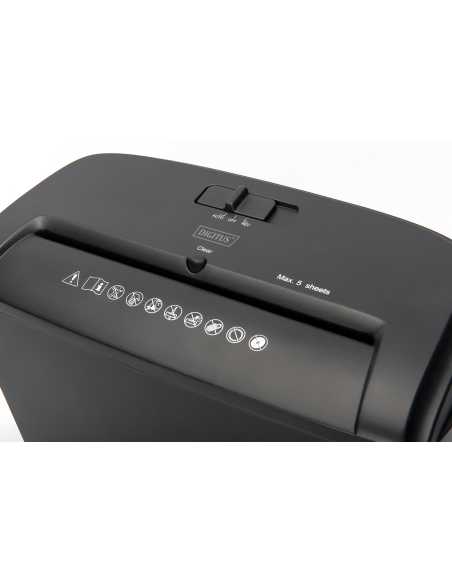 DA-81606 DIGITUS - Destructora de papel, X5, 5 hojas, corte en partículas