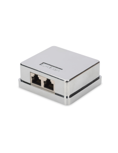 
DN-93713 DIGITUS - Roseta 55x60 RJ45 Cat 6A 2 x R45 FTP Plateada Digitus