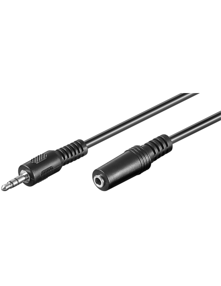 
50432 Cable de  3,00 metros Audio Stereo MiniJack 3.5 Macho/Hembra Goobay Bulk