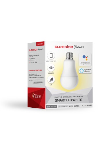 
SUP ILW001 SUPERIOR - Bombilla LED Smart Blanco cálido regulable