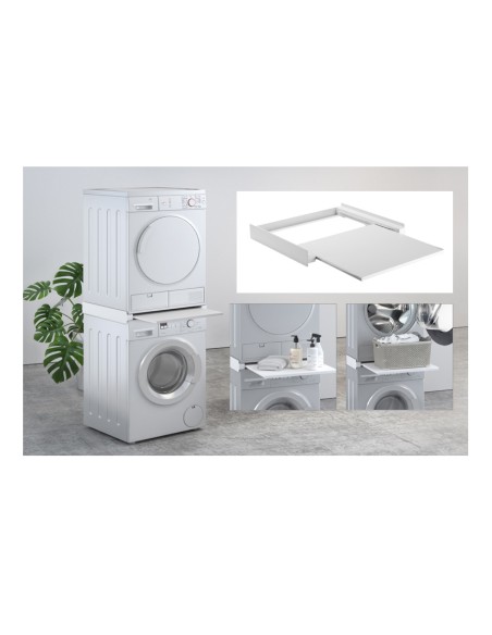 
SUPSLW001 SUPERIOR - Soporte entre Lavadora y Secadora con Bandeja (lavadora y secadoras no incluidas)