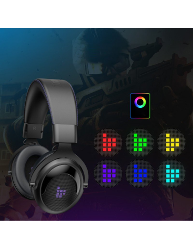 
372308 TRONSMART - Auriculares inalámbricos para juegos Tronsmart Shadow con micrófono para jugadores violeta