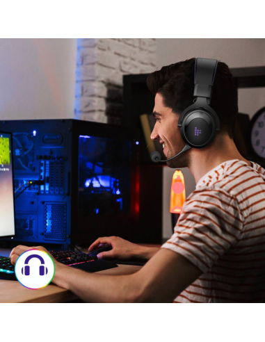 
372308 TRONSMART - Auriculares inalámbricos para juegos Tronsmart Shadow con micrófono para jugadores violeta