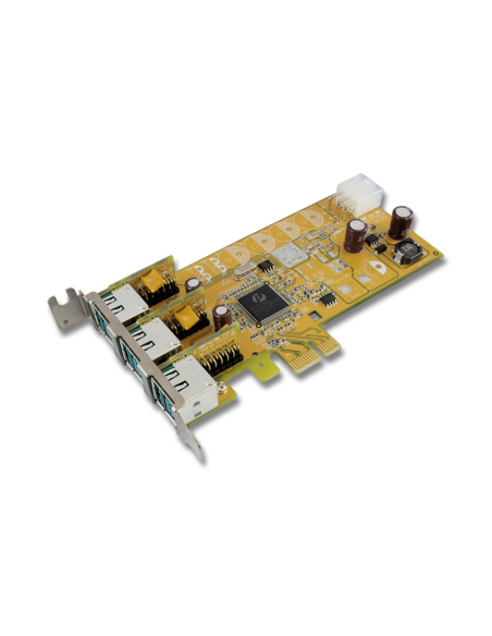 
 PUB0300XL
3-port 12V Powered USB PCI Express Low Profile Add-On Card