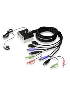 
ATEN CS692 Conmutador KVM de tipo USB de 2 puertos con interfaz HDMI y transmisión del sonido