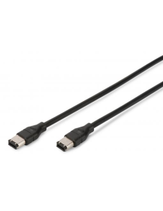 
 Cable de conexión FireWire 400
FireWire 400 Cable 1394 6 Pin macho a macho de 0.5m negro 