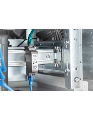 
DN-95421 DIGITUS - Protector de sobretensión PoE (RJ45), carril DIN, interior
