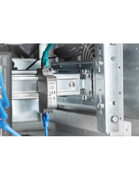 
DN-95421 DIGITUS - Protector de sobretensión PoE (RJ45), carril DIN, interior