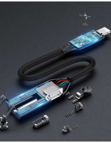 
L55 BASEUS - Adaptador Baseus L55 de Lightning a 2x Lightning (auriculares y carga) gris (CALL55-0A). Adaptador Baseus L55 de