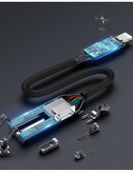 
L55 BASEUS - Adaptador Baseus L55 de Lightning a 2x Lightning (auriculares y carga) gris (CALL55-0A). Adaptador Baseus L55 de