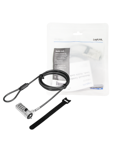 
NBS010 LOGILINK - Candado universal de 1.80 m Con Combinacion  Noble Wedge Logilink