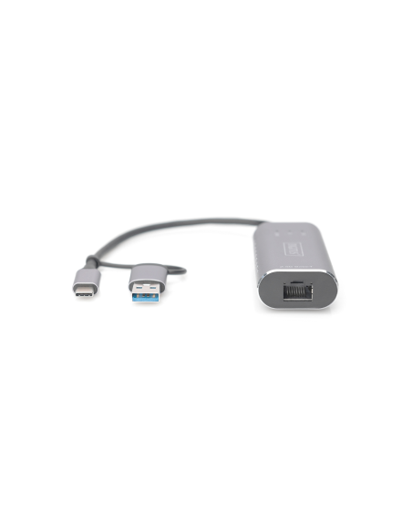 
DN-3028 DIGITUS - Adaptador de Red USB 3.0 Gigabit 2,5 Gbit/s USB-C + USB A