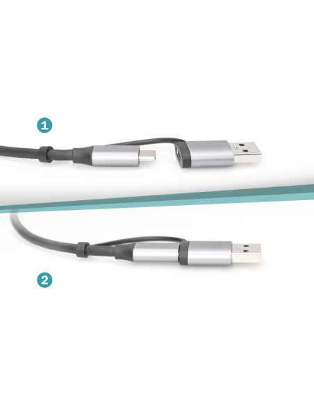 
DN-3028 DIGITUS - Adaptador de Red USB 3.0 Gigabit 2,5 Gbit/s USB-C + USB A