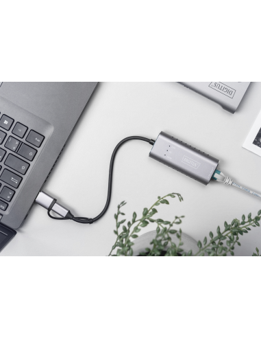 
DN-3028 DIGITUS - Adaptador de Red USB 3.0 Gigabit 2,5 Gbit/s USB-C + USB A