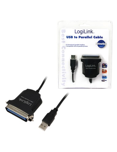 
AU0003C  Cable USB para impresora Paralelo. USB/C36  LOGILINK