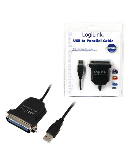 
AU0003C  Cable USB para impresora Paralelo. USB/C36  LOGILINK