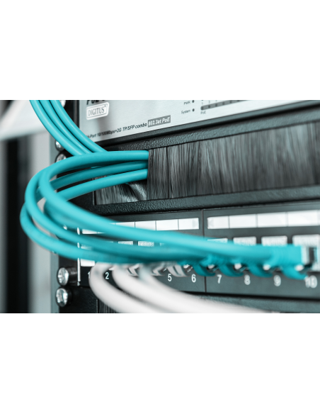 
DN-97661 DIGITUS - Panel de gestión de cables 1U, Cepillo Negro Digitus