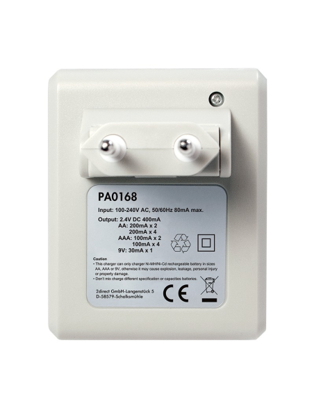 
Cargador Pilas AAA, AA, 9V