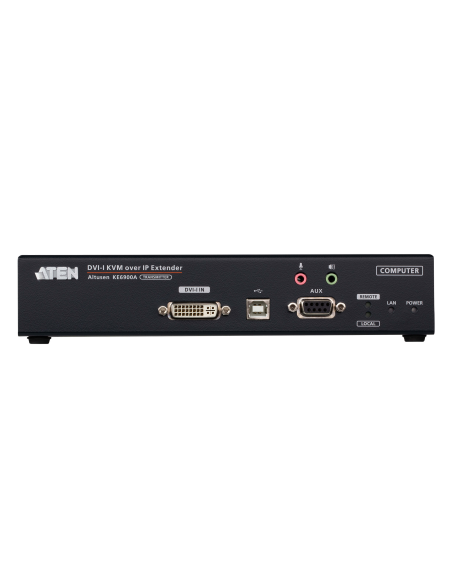 
KE6900AT ATEN - Transmisor KVM por IP DVI-I single display USB. Admite extensiones del módulo de fibra SFP 1Gbps de hasta 10 