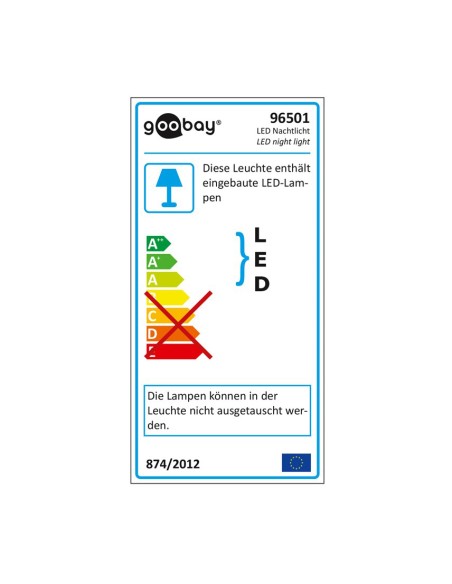
96501 GOOBAY - Luz de noche Led compacta interior detector movimiento 120º