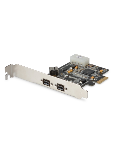 

    3 puertos FireWire 800 (1394b): 2x 9-pin externos + 1x 9-pin interno
    Velocidades de transferencia de datos de 100,