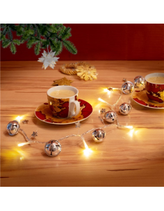 
Goobay 57949 Cadena de luces LED con función de temporizador, función de batería - Guirnalda de luces para interiores con 10 