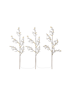 
Goobay 58256 Juego de 3 árboles de luz con 75 LEDs, con función de temporizador, blanco cálido (3000 K), con pilas, para uso  2