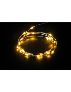 
44590 GOOBAY - Alambre plateado con 20 LED x 2 , incl. Temporizador. Dos cadenas de luz de alambre plateado con 20 LED de col