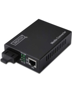 
DN-82121-1 CM Unidireccional Gigabit SM RJ45 SC 1310nm, 10km
Convertidor DIGITUS 10/100/1000 RJ45 a fibra óptica SC SM