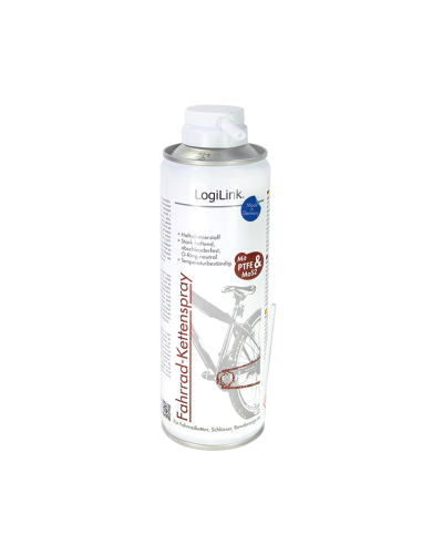 
RP0024 LOGILINK - Spray Engrasante cadenas-bicicletas, 300ml. Spray Engrasante cadenas-bicicletas, 300ml. Spray de cadena par