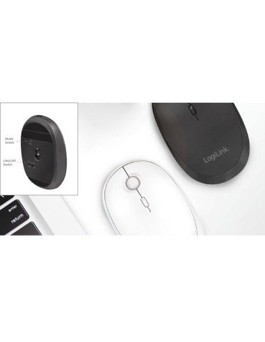 
ID0204 LOGILINK - Ratón modo dual Bluetooth & Wireless 2.4 GHz NEGRO