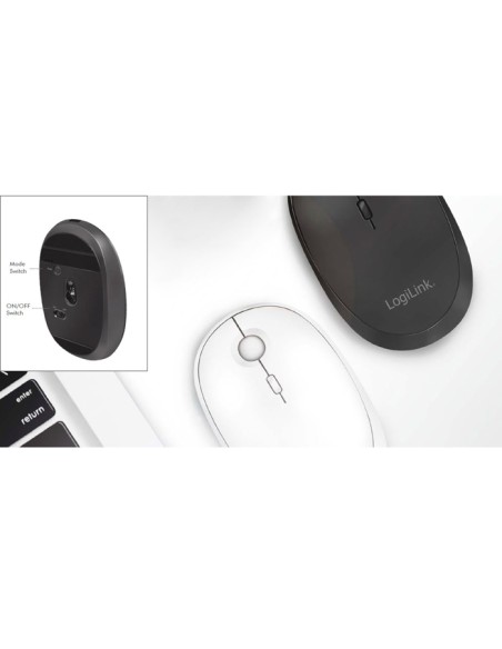
ID0204 LOGILINK - Ratón modo dual Bluetooth & Wireless 2.4 GHz NEGRO