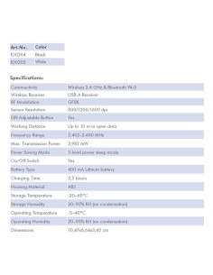 
ID0204 LOGILINK - Ratón modo dual Bluetooth & Wireless 2.4 GHz NEGRO 2