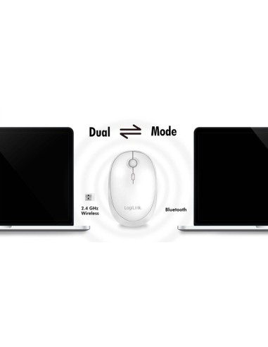 
ID0205 LOGILINK - Ratón modo dual Bluetooth & Wireless 2.4 GHz BLANCO