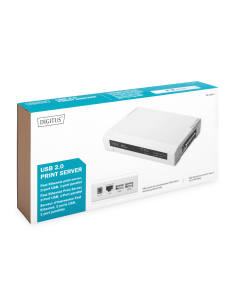 
DN-13006-1 DIGITUS - Servidor de impresoras de 2+1 puerto Digitus. Convierte fácilmente una impresora local en una impresora 