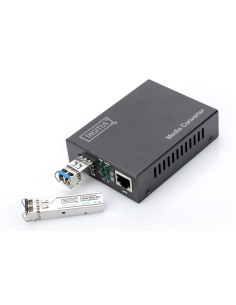 
DN-82211 DIGITUS - CM SFP Open slot 10 Gigabit RJ45 / SFP. La solución de conversión perfecta para la transmisión óptica de d